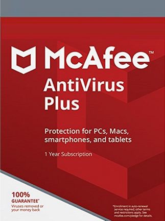 McAfee AntiVirus Plus PC, Android, Mac, iOS Unlimited Device 1 Year