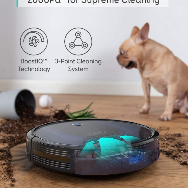 RoboVac 15C MAX, Wi-Fi Connected Robot Vacuum Cleaner, Super-Thin, 2000Pa Suction, Quiet, Self-Charging Robotic Vacuum Cleaner